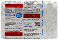 Glizina M 60Mg/500Mg Tablet 10 Glizina M 60Mg/500Mg Tablet 10